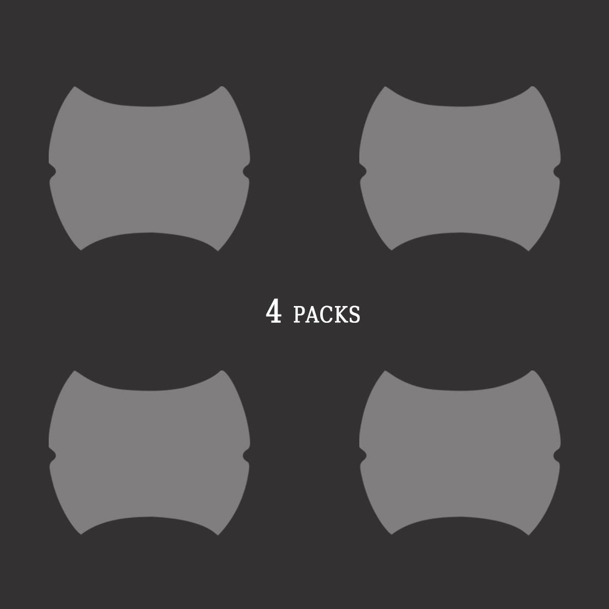 4PCS Sticker, Carbon Fiber Anti-Scratches Car Door Cup Protector, Non-Marking Auto Door Handle Protective Film, Universal for Most Car Handles (Black/4PCS)