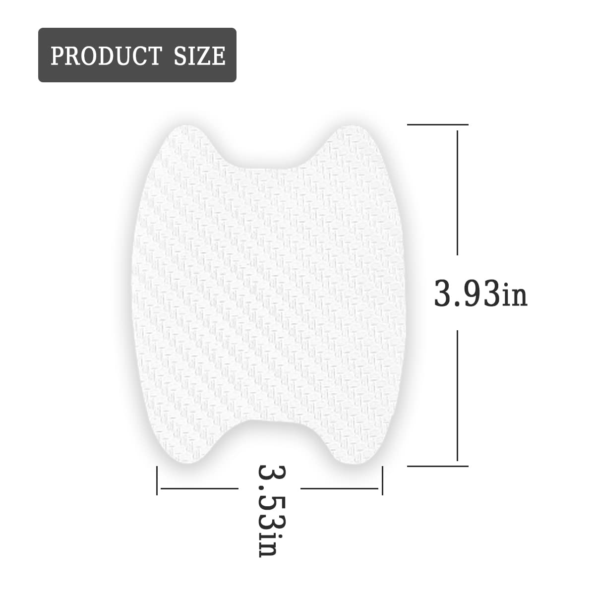 4PCS Sticker, Carbon Fiber Anti-Scratches Car Door Cup Protector, Non-Marking Auto Door Handle Protective Film, Universal for Most Car Handles (Black/4PCS)
