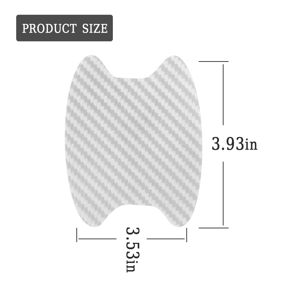 4PCS Sticker, Carbon Fiber Anti-Scratches Car Door Cup Protector, Non-Marking Auto Door Handle Protective Film, Universal for Most Car Handles (Black/4PCS)